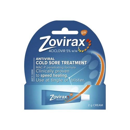 Zovirax Cold Sore Cream Tube 2g