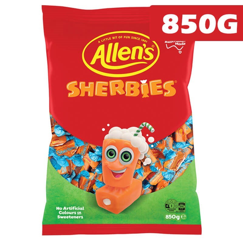 Allens Sherbies Lollies Bag 850g