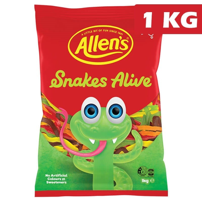 Allens Snakes Alive Lollies Bag 13kg