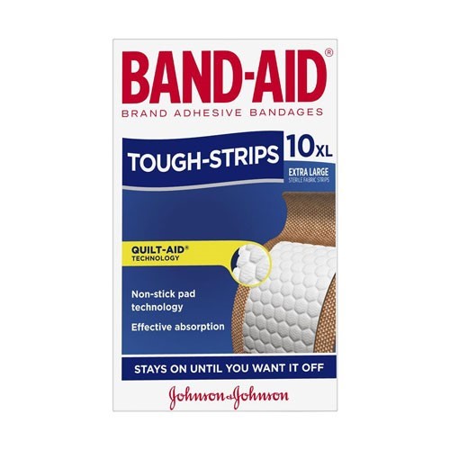 BandAid Tough Strips Extra Large Strips 10 Pack