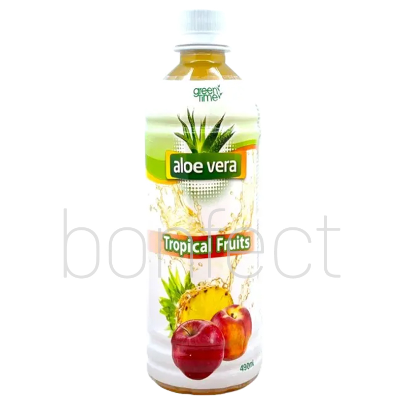 Green Time Aloe Vera Tropical Fruit Bottle 490ml  24 Pack