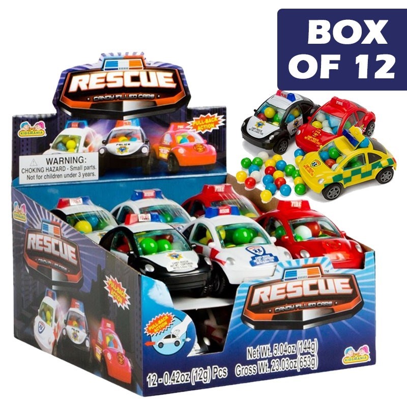 Kidsmania Rescue Candy Filled Car 12g  12 Pack