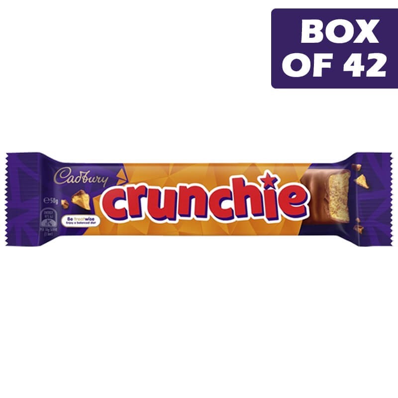 Cadbury Crunchie Chocolate Bar 50g  42 Pack