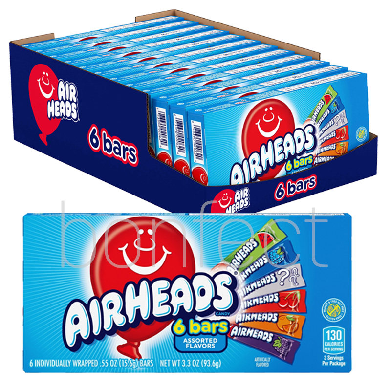 Airhead Assorted Fruit Flavour Movie Theater Box 936g  12 Pack