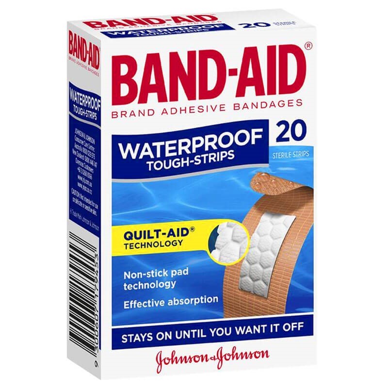 BandAid Waterproof Tough Strips 20 Pack