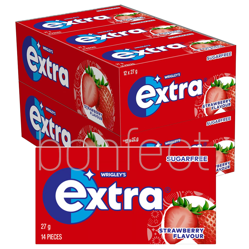 Extra Strawberry Chewing Gum 27g  24 Pack