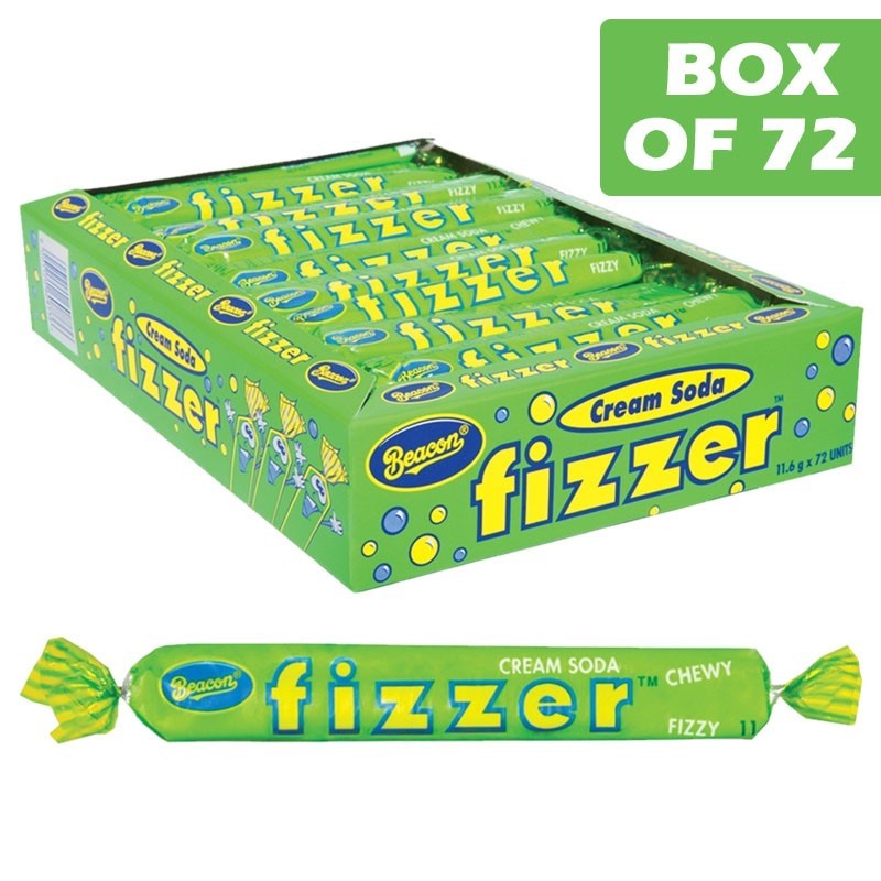 Beacon Fizzer Chewy Candy  Cream Soda 116g  72 Pack