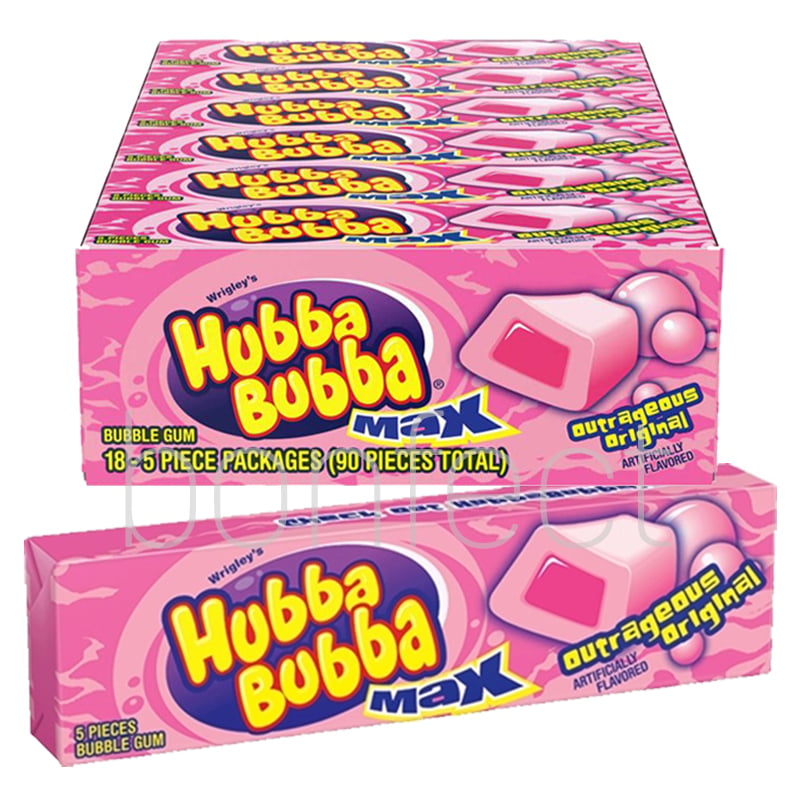 Hubba Bubba Max Bubblegum Outrageous Original 18 Pack