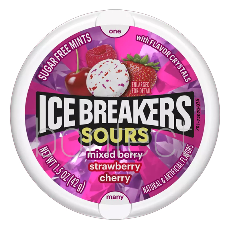 Ice Breakers Sour Berry Splash Flavour Mints Tins 42g  8 Pack