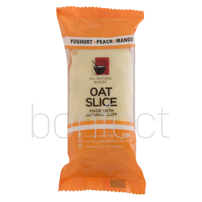 All Natural Bakery Bars Oat Slice  Yoghurt  Peach  Mango 100g