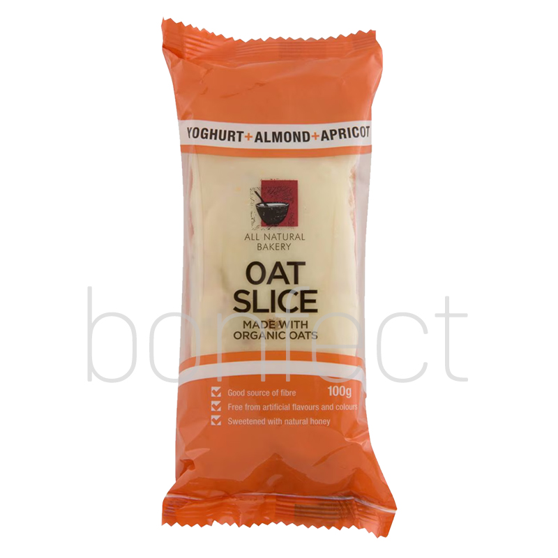 All Natural Bakery Bars Oat Slice  Yoghurt  Almond  Apricot 100g