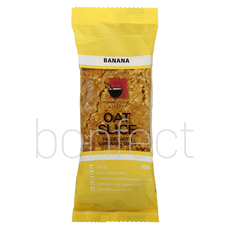 All Natural Bakery Bars Oat Slice  Banana 100g