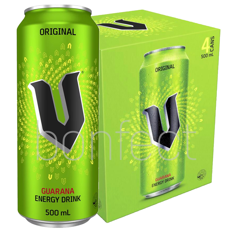 V Green Energy Drink Can 250ml  24 Pack