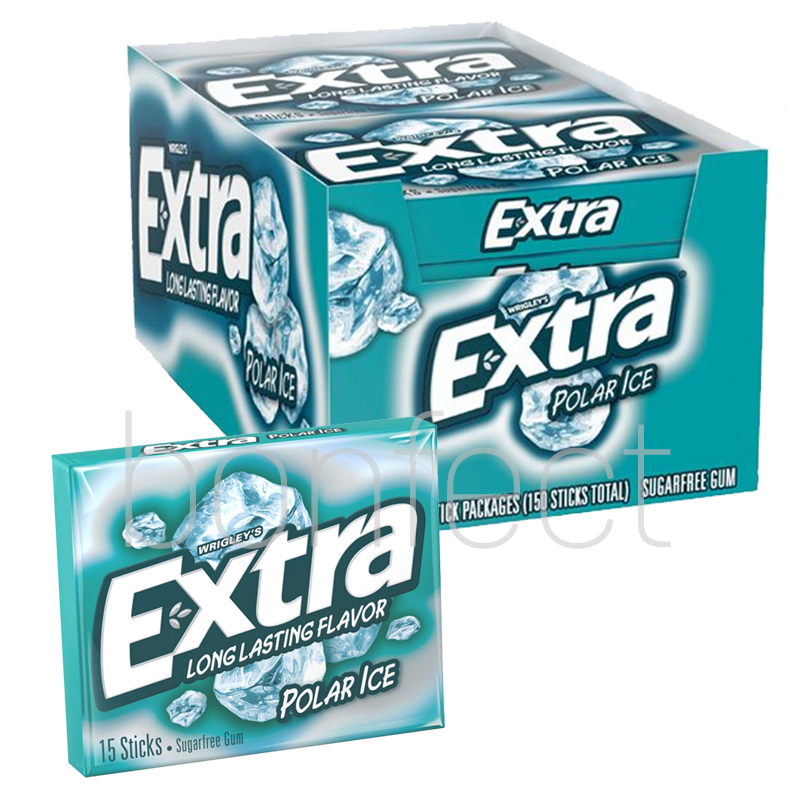 Wrigleys Extra Polar Ice Chewing Gum 15 Sticks  10 Pack