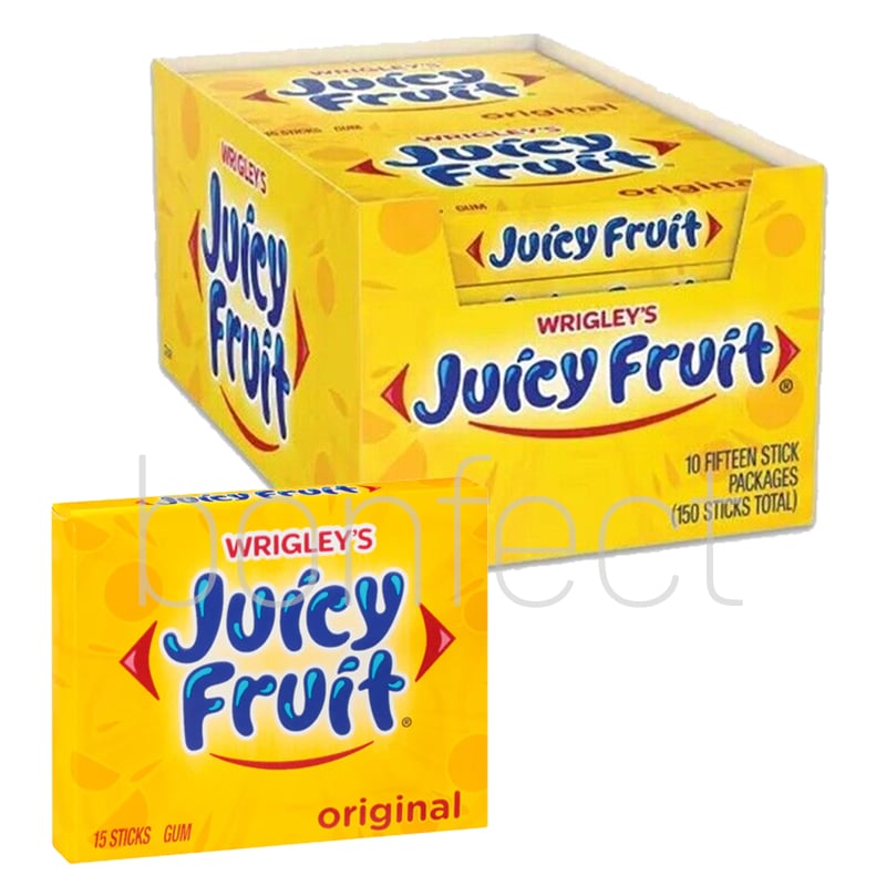 Wrigleys Juicy Fruit Chewing Gum 15 Sticks  10 Pack