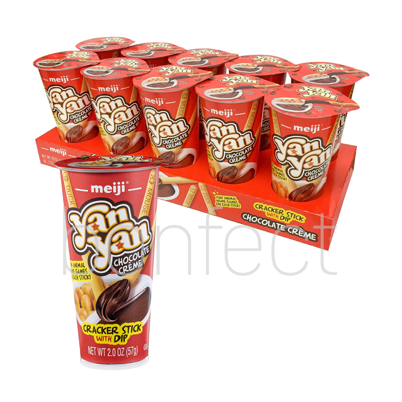 Meiji Yan Yan Biscuit Stick Chocolate 50g  10 Pack