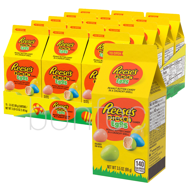 Reeses Pieces Eggs Carton 99g  15 Pack