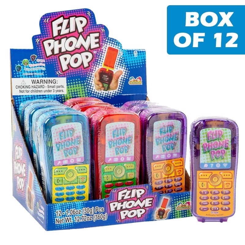Kidsmania Flip Phone Pop Candy 30g  12 Pack