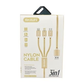 Maxlife Nylon Cable 3in1