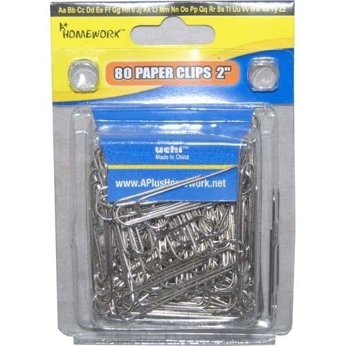 Homework Papper Clips 2 80 Pack