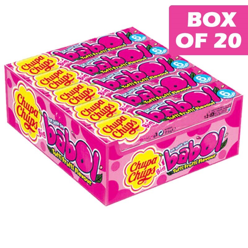 Chupa Chups Big Babol Bubble Gum Tutti Frutti 28g  20 Pack