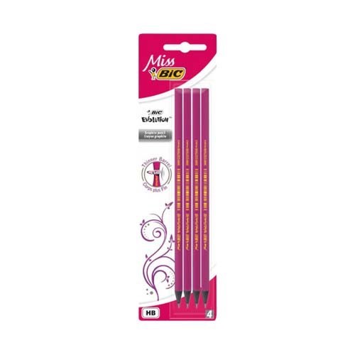 Bic Evolution Purple Pencil 4 Pack