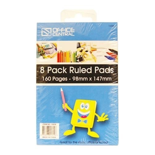 Office Central Ruled Pads 8 Pack