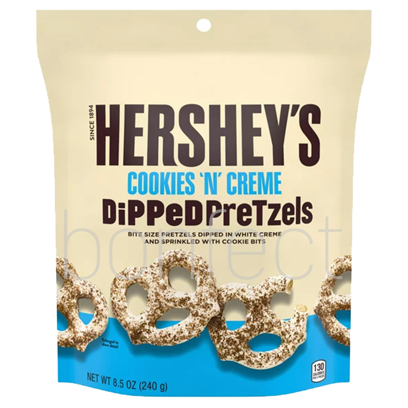 Hersheys Cookies N Creme Dipped Pretzels 240g  6 Pack