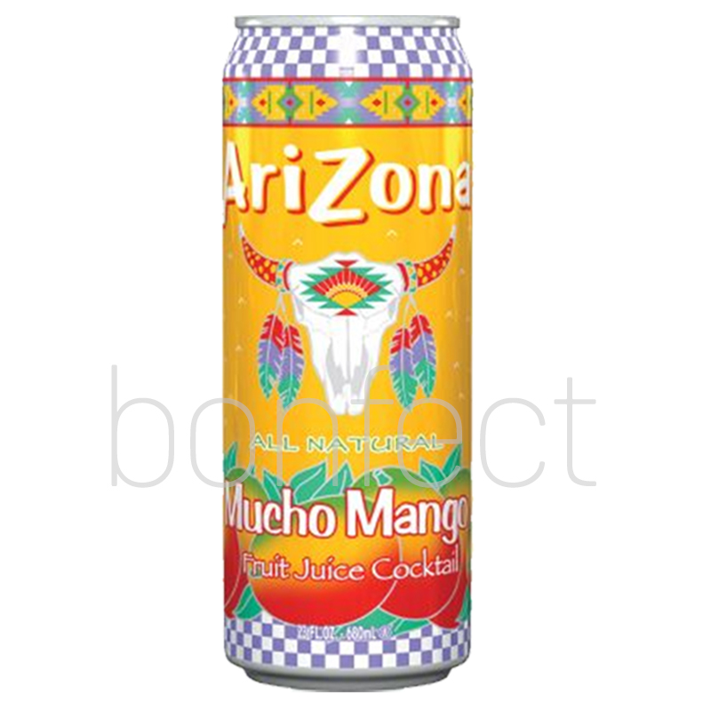 Arizona 680ml Can Mucho Mango Fruit Juice Cocktail  24 Pack