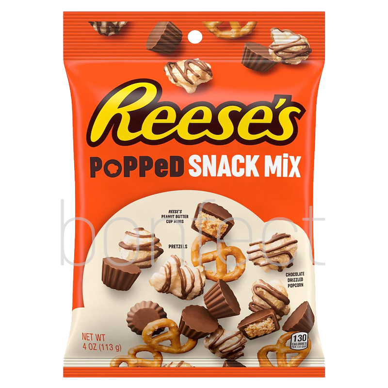 Reese Popped Snack Mix Bag 113g  12 Pack
