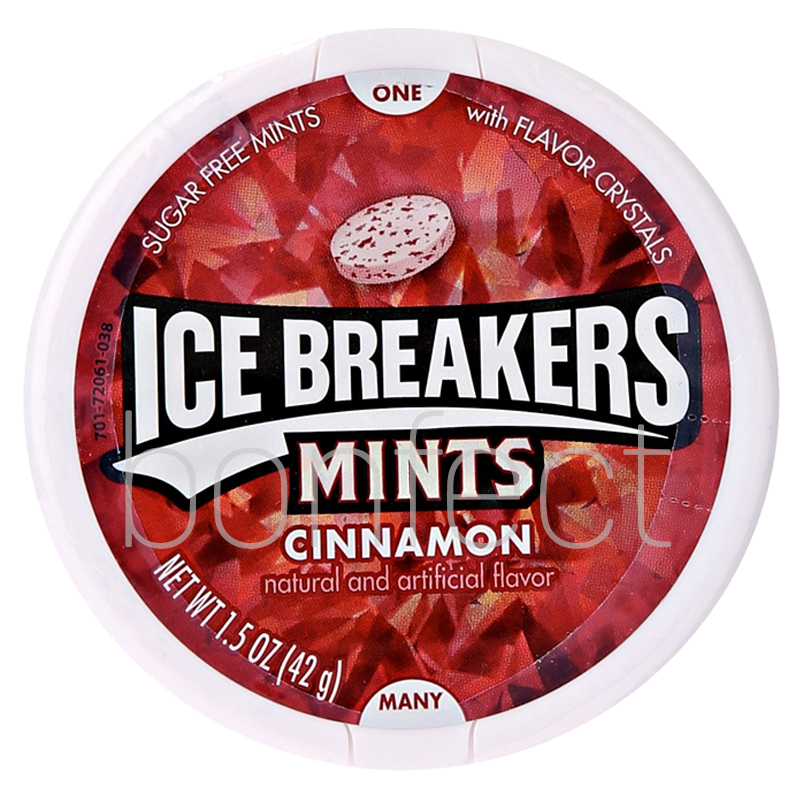 Ice Breakers Cinnamon Flavour Mints Tins 42g  8 Pack