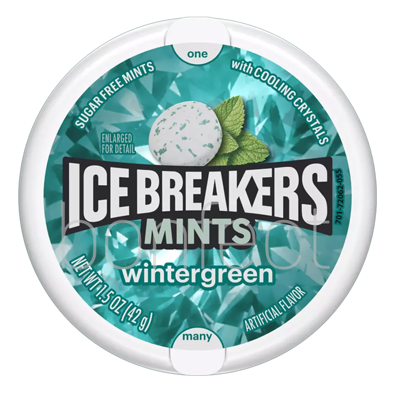 Ice Breakers Wintergreen Flavour Mints Tins 42g  8 Pack