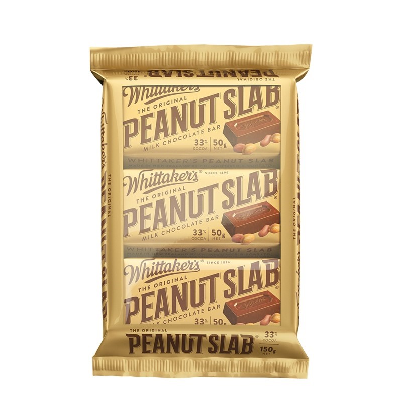 Whittakers The Original Peanut Slab Milk Chocolate Bar 3 PK 150g