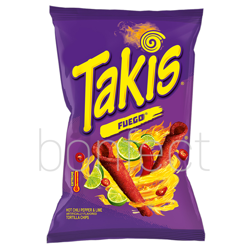 Barcel Takis Fuego Hot Chilli Pepper Lime Tortilla Chips 280g  14 Pack