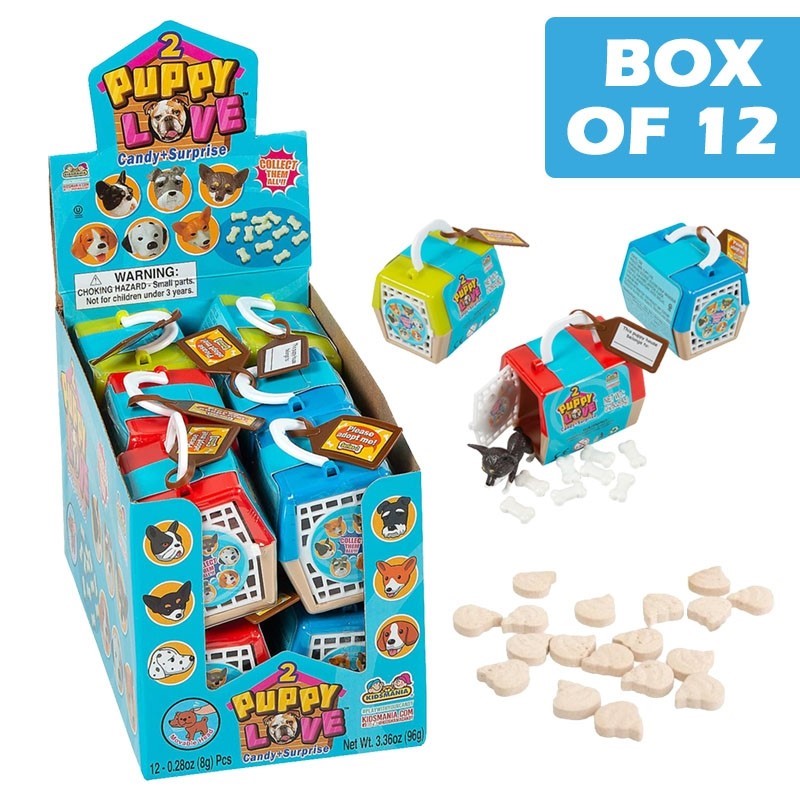 Kidsmania Puppy Love Candy  Surprise 8g  12 Pack