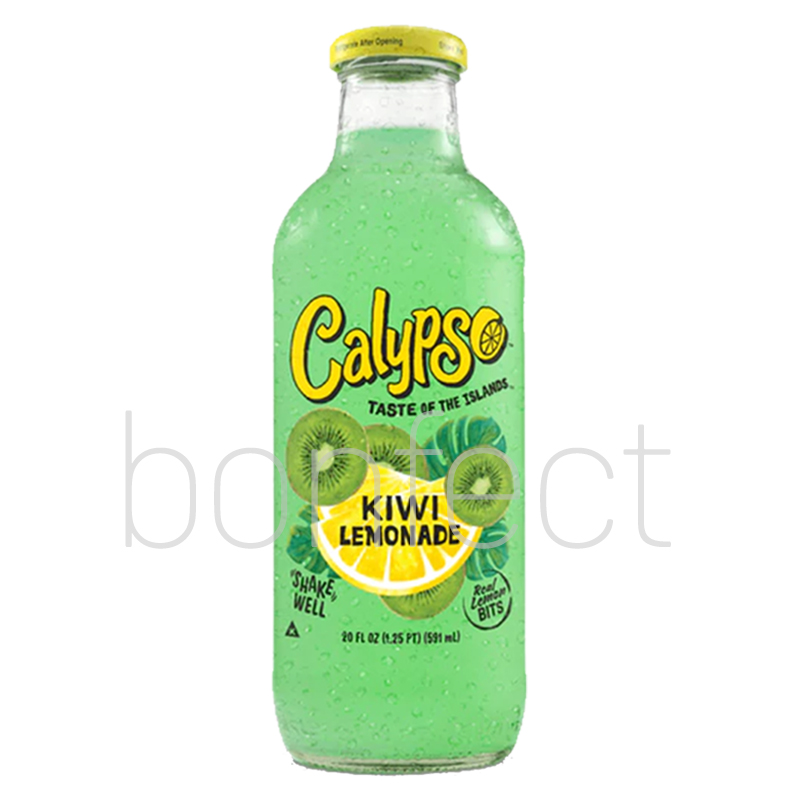 Calypso 473ml Glass Bottle Kiwi Lemonade  12 Pack