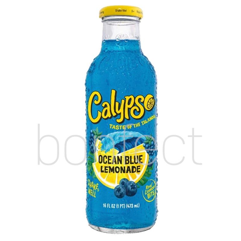 Calypso 473ml Glass Bottle Ocean Blue Lemonade  12 Pack