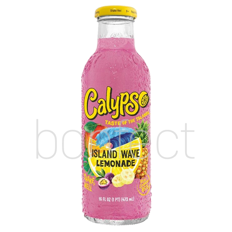 Calypso 473ml Glass Bottle Island Wave Lemonade  12 Pack