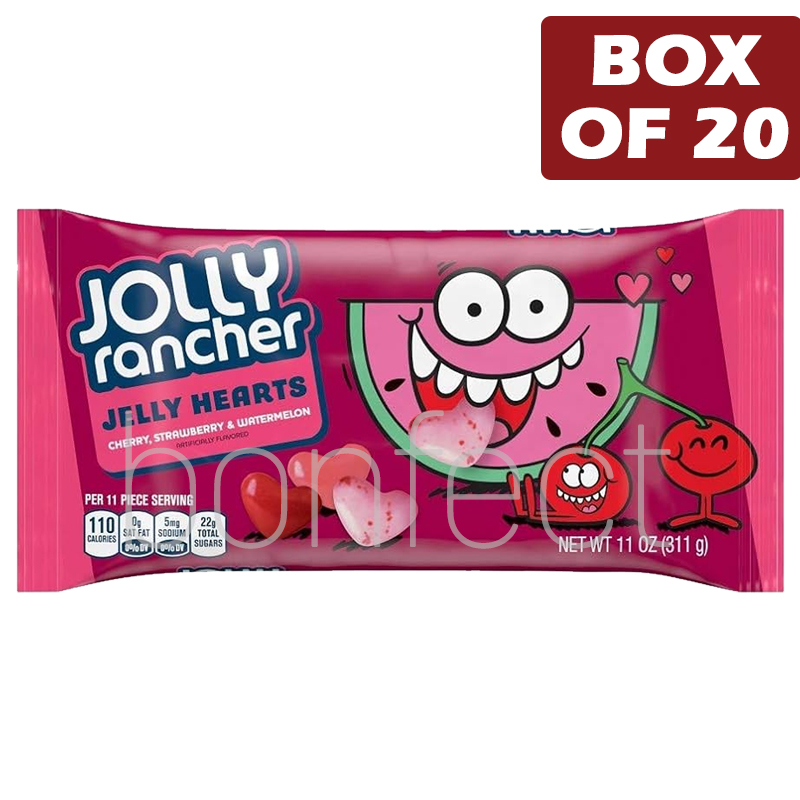 Jolly Rancher Jelly Hearts Chery Strawberry  Watermelon Valentine Special 311g20