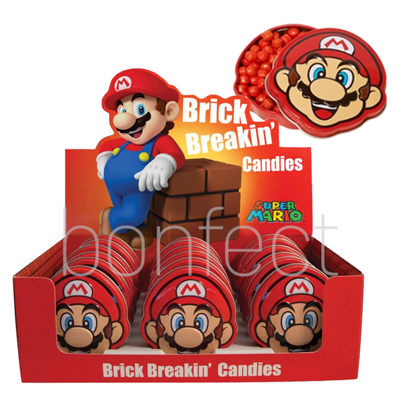 Mario Brick Breakin Candy Mint Tin 20g  18 Pack