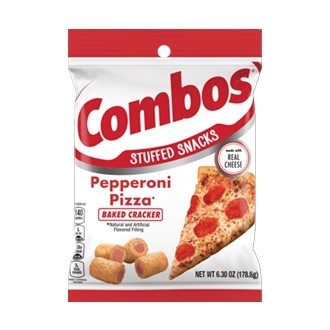 Combos Pepperoni Pizza Cracker Baked Snacks 178g  12 Pack