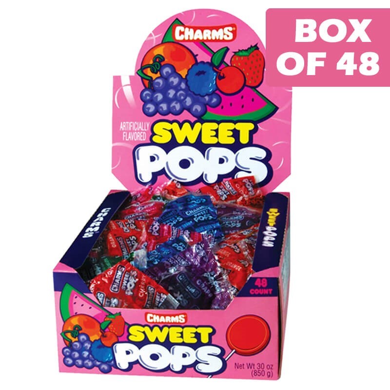 Charms Blow Pop Assorted Sweet Pops Lollipop 48 Pack