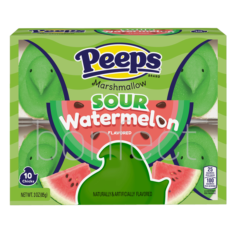 Peeps Sour Watermelon Marshmallow Chicks 10 Pieces 85g