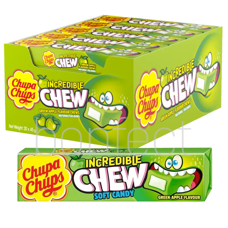 Chupa Chups Incredible Chew Apple 45g  20 Pack