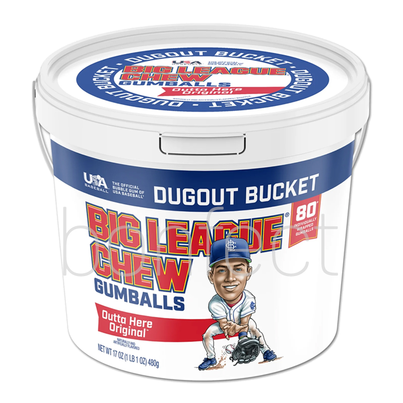 Big League Chew Bubble Gum Dugout Bucket 80 Pieces