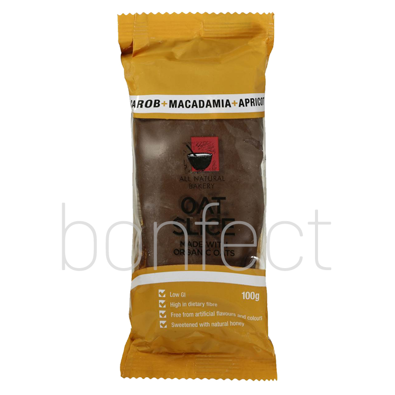 All Natural Bakery Bars Oat Slice  Macadamia  Apricot 100g