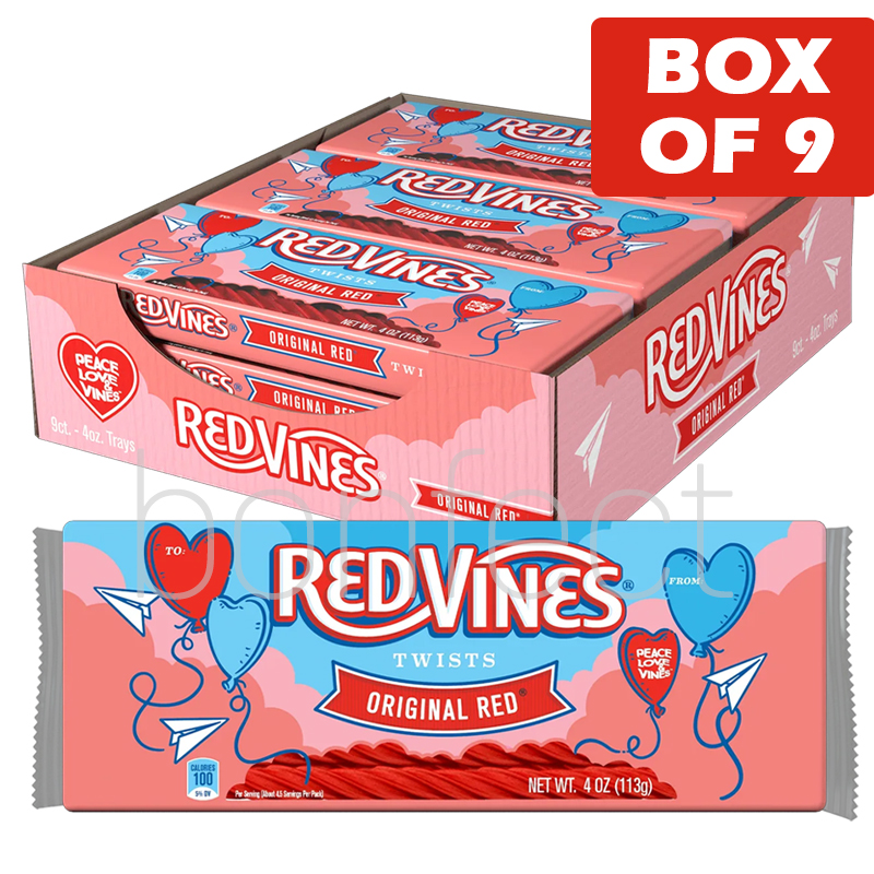 Redvines Original Red Twists Valentine Special 113G  9 Pack
