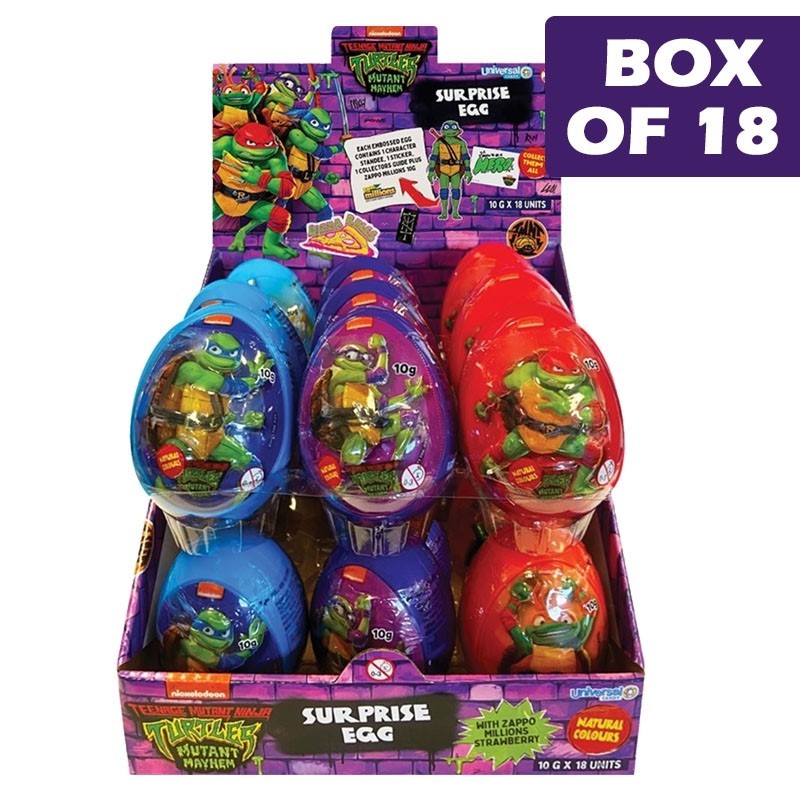 Teenage Mutant Ninja Turtles TMNT Embossed Eggs 10g  18 Pack