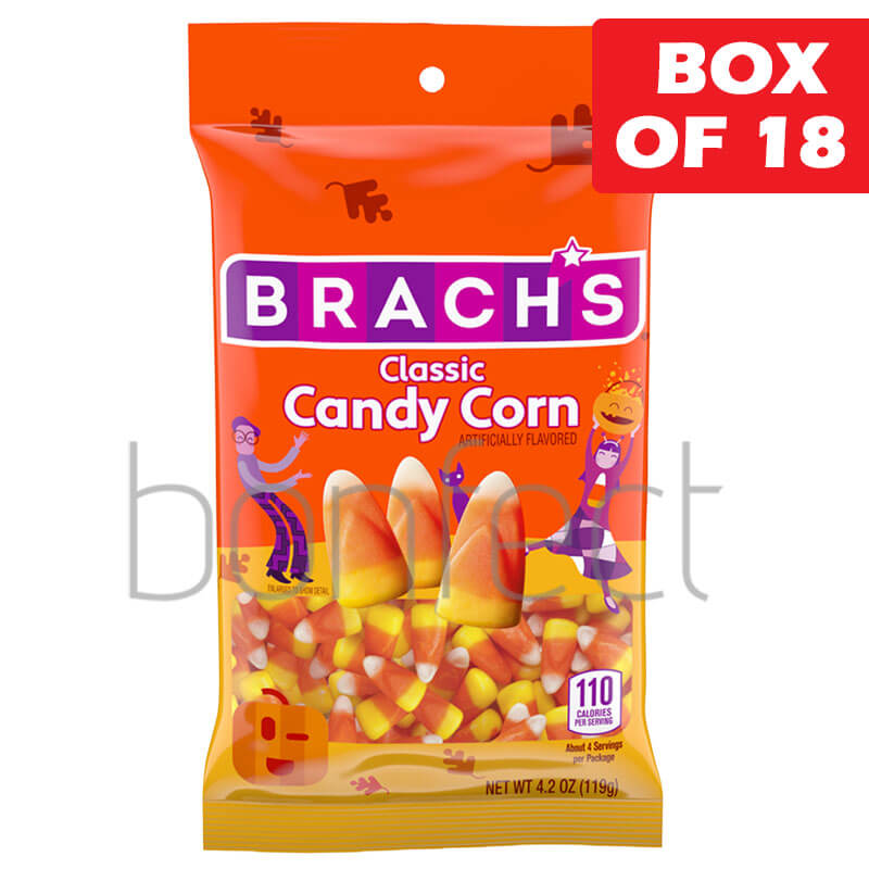 Brachs Halloween Classic Candy Corn Peg Bag 119g  18 Pack