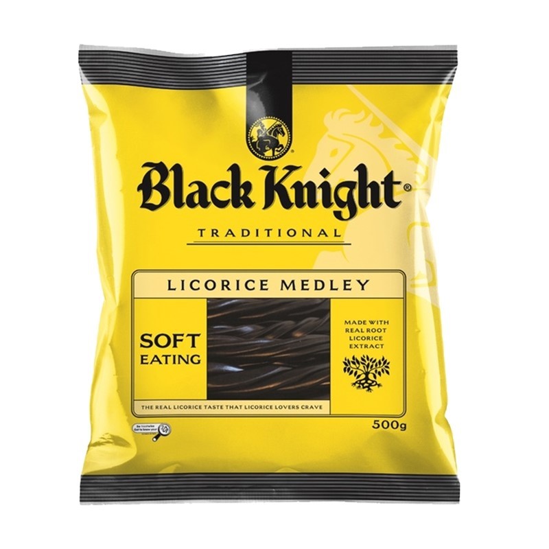 Black Knight Licorice Medley Bag 500g  10 Pack